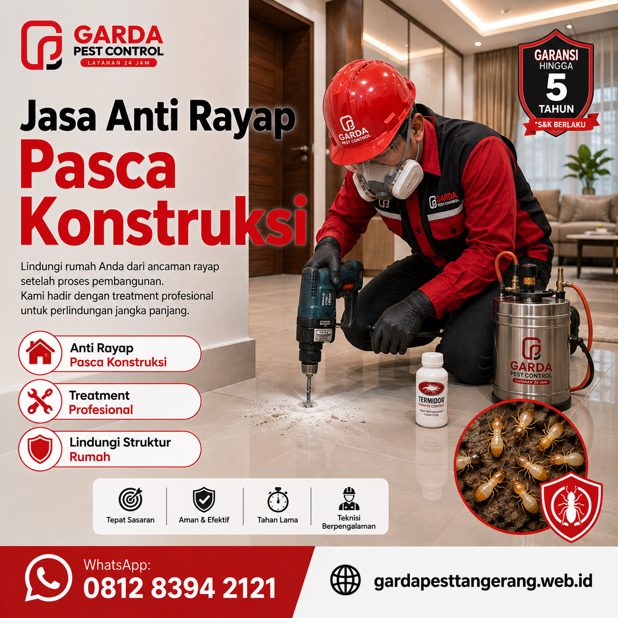Jasa Anti Rayap Pra Konstruksi Tangerang untuk Bangunan Aman dan Awet