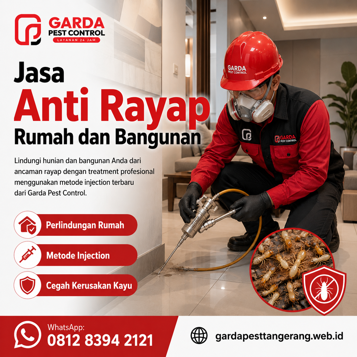 Jasa Anti Rayap di Tangerang Garansi 3 Sampai 5 Tahun